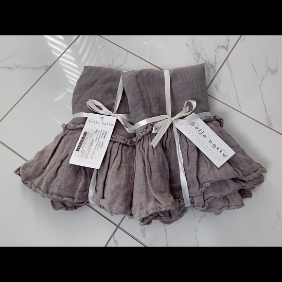 Bella Notte Other - Bella Notte Linen Whisper Pillowcases in French Grey
